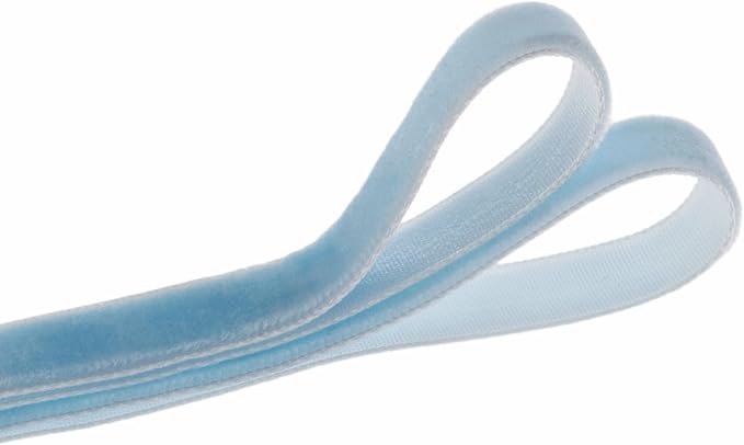Vintage Sky Blue Velvet Ribbon Christmas Ribbon - Image 2