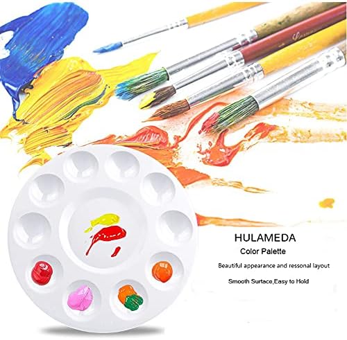 Hulameda 10pcs Paint Tray Palettes, Plastic Round Pallet - Image 4