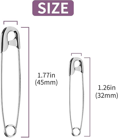 250pcs Safety Pins, 45mm Safety Pins Bulk, Rust Resistant, Heavy Duty Variety - Image 3