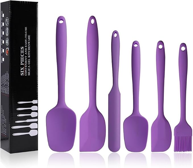 Silicone Spatulas Set, Rubber Spoon Spatula Heat Resistant Spoonula One Piece by MOACC