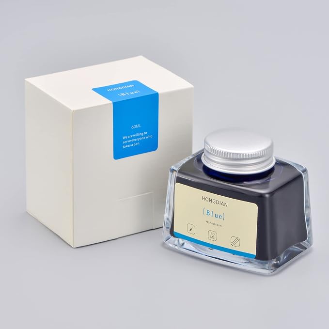 Asvine Hongdian Fountain Pen Bottled Ink Blue, 60ml Bottle Ink - Image 2