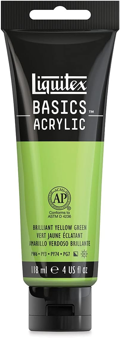 Liquitex BASICS Acrylic Paint, 118ml Tube, Brilliant Yellow Green by Liquitex