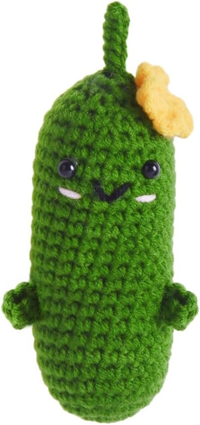 Cucumber Pin Cushion, Handmade Knitted Pincushions, Cute Pin Cushions Needle by Wanshui