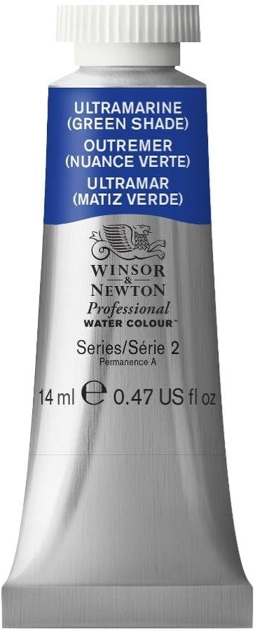 Winsor & Newton Professional Watercolor, 14ml Tube, Ultramarine Green Shade by WinsorNewton