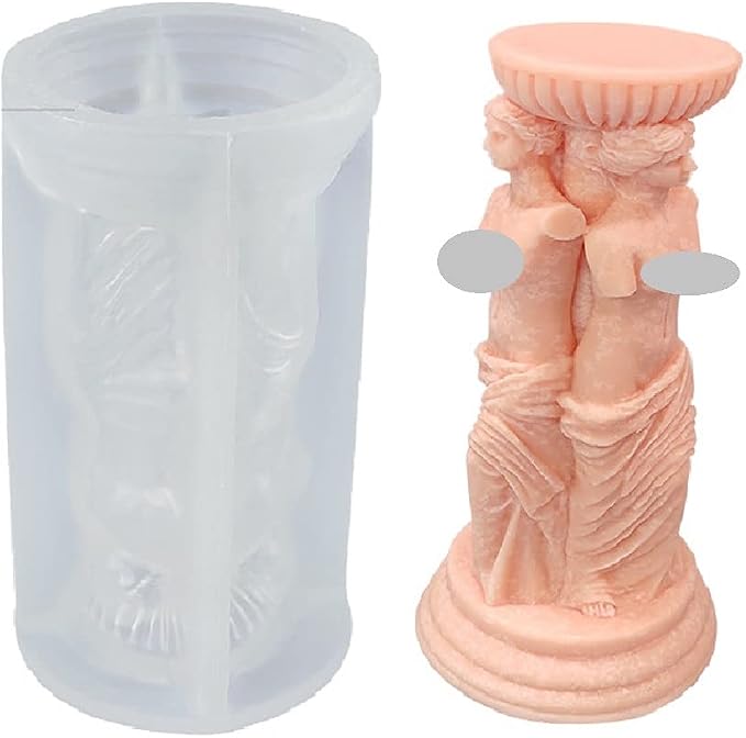 3D Venus Goddess Candle Mold Venus Goddess Portrait Ancient Roman Venus Resin by ESEENSSiliconeMolds