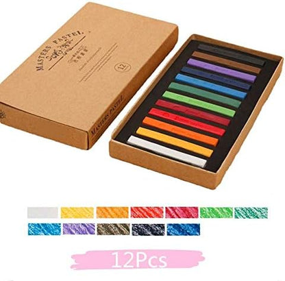 Non Toxic Artist Pastels, Square Soft Pastels Set, Chalks 12/24/36/48 Colors - Image 2