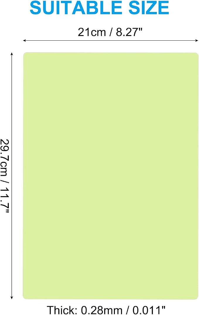 PATIKIL A4 Size Guided Reading Sheet, Light Green - Image 2