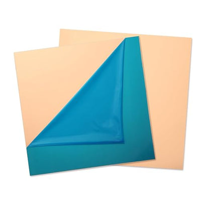 2PCS Pure Copper Sheet 12”x 12”x 0.02”, 24 Gauge Thickness, 99.9% Cu Metal by LOYORTY