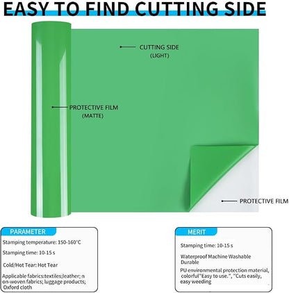 guangyintong Heat Transfer Vinyl Fruit Green HTV Rolls, Matte Surface Fruit - Image 6