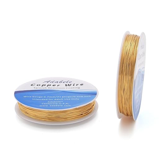 Adabele 82 Feet Premium Tarnish Resistant Round Jewelry Wire Copper Beading - Image 2