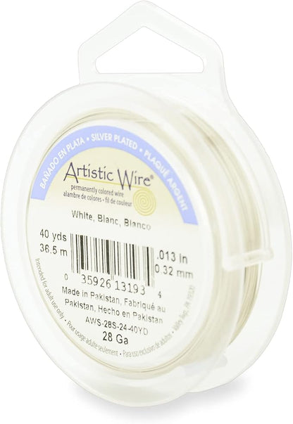 Artistic Wire, 28 Gauge Silver Plated Tarnish Resistant Colored Copper Craft by ArtisticWire