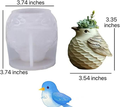 Animal Resin Molds Silicone 3D Cute Bird Epoxy Resin Plaster Candle Holder Wax - Image 2