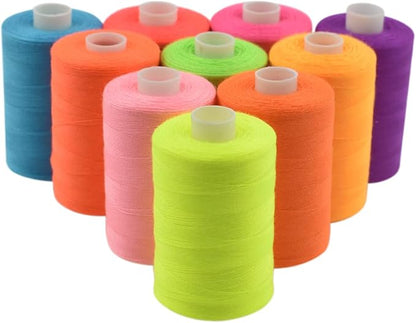 Sewing Thread 10 Color Sewing Industrial Purpose 1000 Yards Per Spool 40S/2 by HDST-HOME