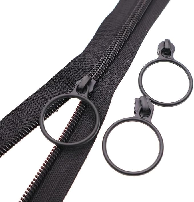 Leekayer #5 Black Nylon Coil Zippers by The Yards Bulk 10 Yards - Image 3