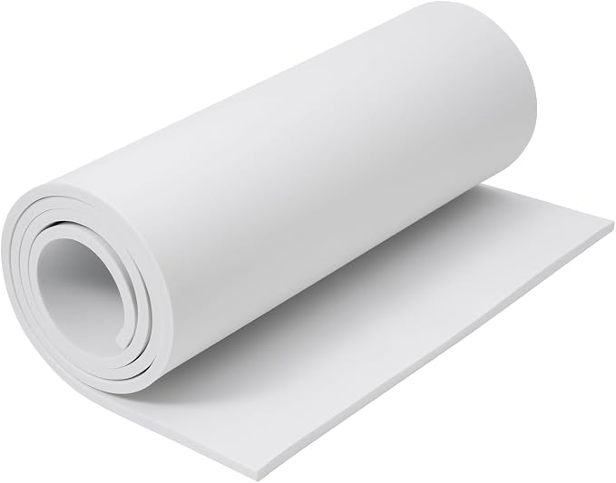 AMZQNART EVA Foam 8mm, Cosplay Foam 16 x 59in White, Suitable by AMZQNART