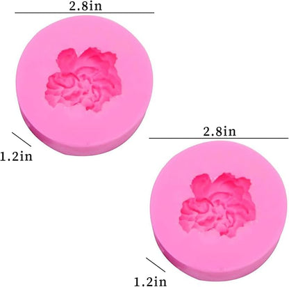 Wehous 2PCS Carnation Flower Candle Molds, 3D Flower Fondant Chocolate Cake - Image 3