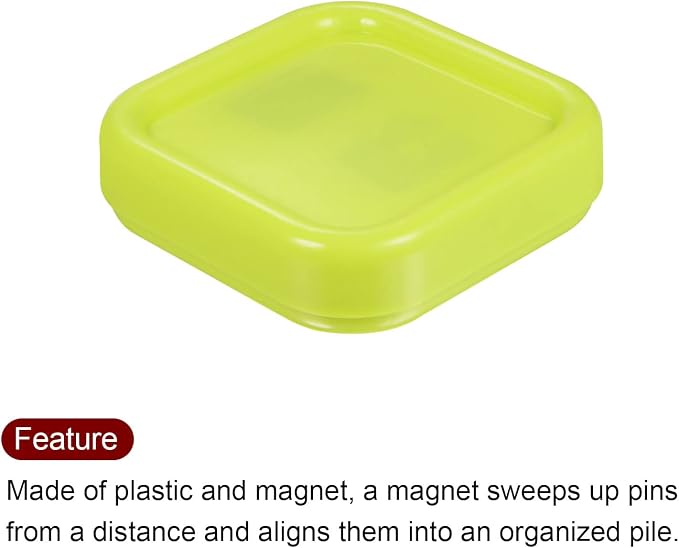 HARFINGTON Magnetic Pin Cushion Square Plastic Magnetic Sewing Pin Holder - Image 4
