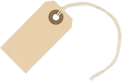 100 Small Manila Paper Tags by EZDOMQualityTags