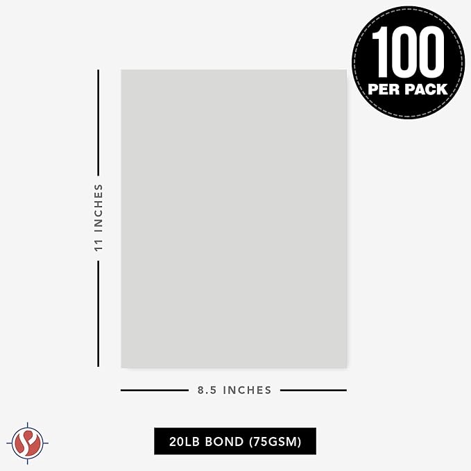 8.5 x 11" Gray Color Paper Smooth, - Image 6