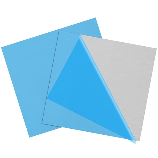 2Pack 6061 T651 Aluminum Sheet Metal 6 x 6 x 1/16 Inch Flat Plain Aluminum by Lswteiz