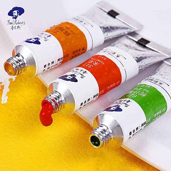 Paul Rubens Watercolor Paint, 24 Vibrant Colors Highly Pigmented, 5ml Each Tube - Image 2