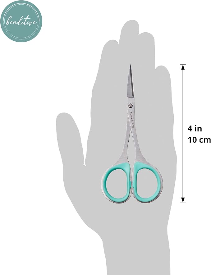 Beaditive Sewing and Embroidery Scissors Set Curved and Straight, - Image 8
