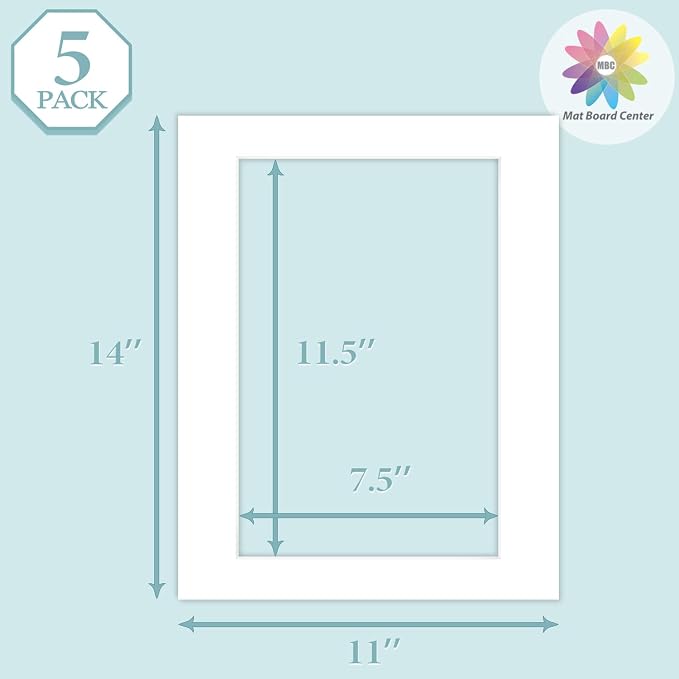 MBC Mat Board Center, 5 Pack 11X14 - Image 3