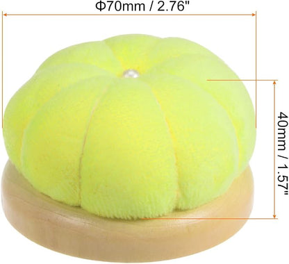 HARFINGTON Wooden Base Needle Pincushions Japanese Style Pin Cushions Round Pin - Image 2