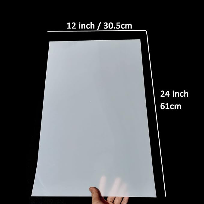 12 Pcs 10 Mil Blank Stencil Sheets 12 x 24 inch Milky Translucent PET Stencil - Image 2