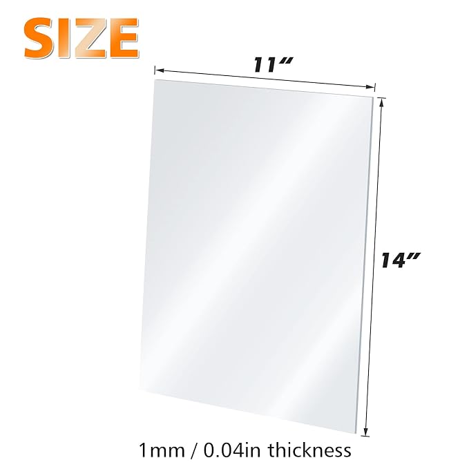 Egofine Plexiglass Sheets Acrylic Sheets 12 Pack of 11x14 0.04 Thick Clear - Image 2