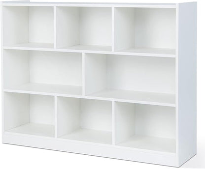 Giantex 8 Cube Bookcase, Freestanding 3-Tier Open Bookshelf, Modern Storage - Image 9