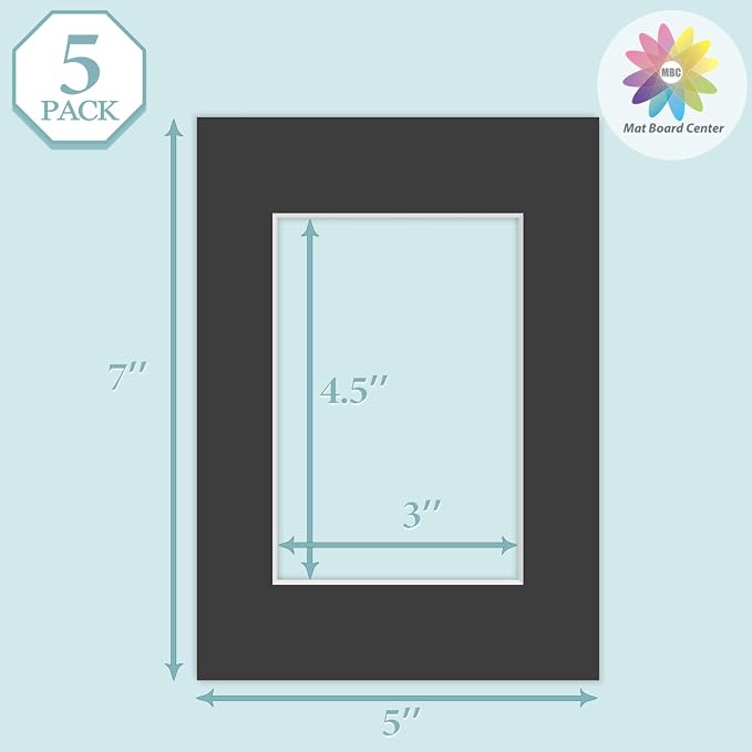 MBC MAT BOARD CENTER, 5 Pack 5x7 - Image 3