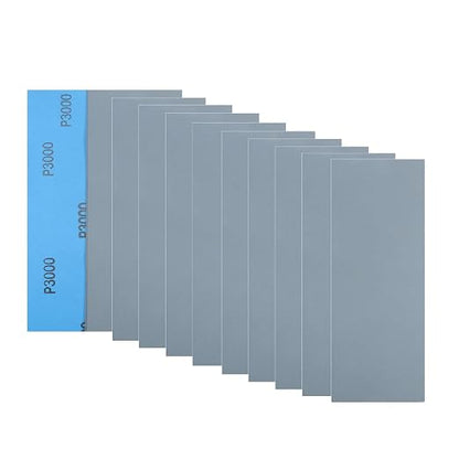 30Pcs 9 x 3.6 Inchs 3000 Grit Wet and Dry Handmade Universal Sanding Sheets by BuyTueascallkproductsnow