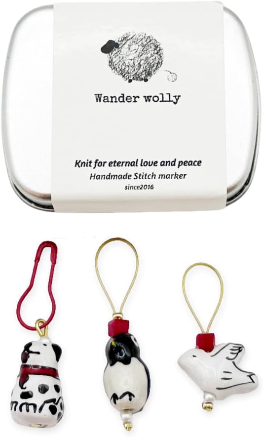 Wander wolly Handmade Animal Stitch Markers by Unknown
