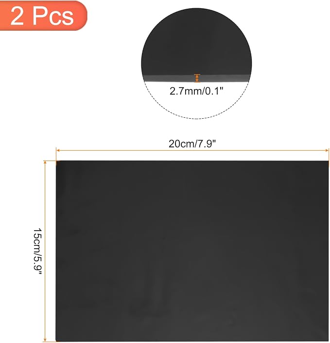 MECCANIXITY 2 Pcs Stained Glass Sheet Mosaic Tile 7.9 Inch x 5.9 Inch Black - Image 2