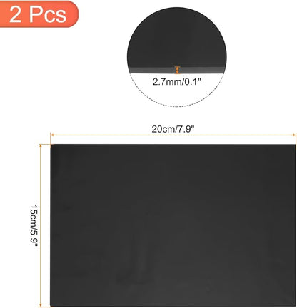 MECCANIXITY 2 Pcs Stained Glass Sheet Mosaic Tile 7.9 Inch x 5.9 Inch Black - Image 2