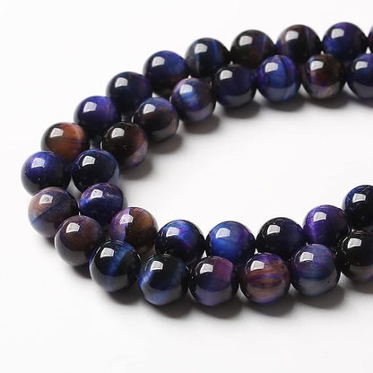 48pcs 8mm AAA Natural Tiger Eye Stone Beads Gemstone Round Spacer Loose Beads - Image 4