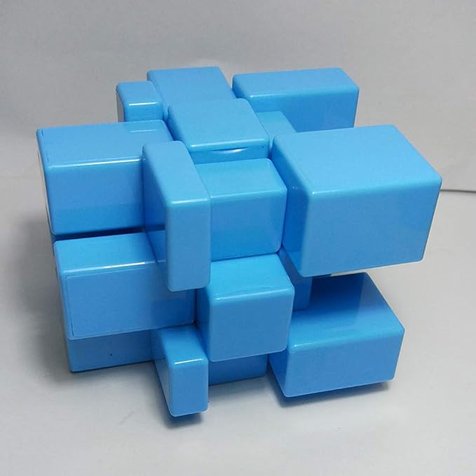 TANCH SS Mirror Speed Cube 3x3 Stickless Dysmorphism Magic Cube Puzzle Toy Blue - Image 3