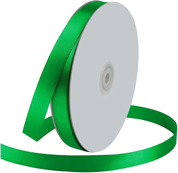 5/8" Wide x 100 Yards Single Face Polyester Satin Ribbon, Satin Ribbon by KMERLIFE