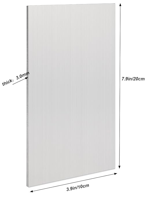 2 Pack 5052 H32 Aluminum Sheet Metal 8” x 4”x 1/8” Flat Plain Thin Aluminum - Image 5