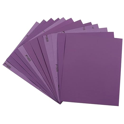 Sandpaper 1500 Grit, Wet Dry Sanding Sheets 9 x 11 Inch, Advanced White Fused by Arilier