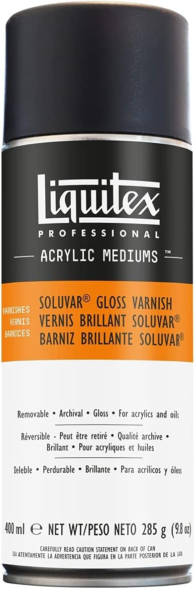 Liquitex 6025 Professional Soluvar Gloss Varnish, Aerosol Spray 400 ml by Liquitex