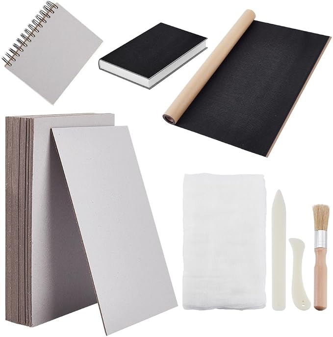 AHANDMAKER Book Binding Kits Include 20Pcs 6"x9" Chipboards Black 19.5"x58.3" by AHANDMAKER