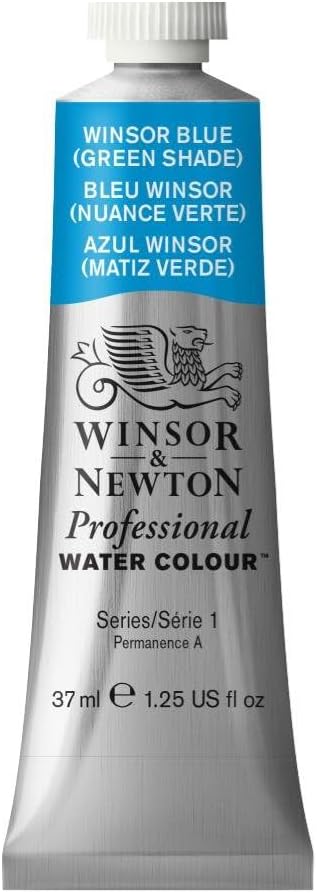 Winsor & Newton Professional Water Colour Paint, 1.25-oz Tube, Winsor Blue by WinsorNewton