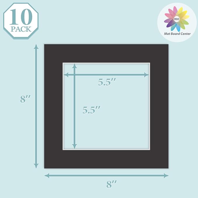 MBC Mat Board Center, 10 Pack 8x8 - Image 3