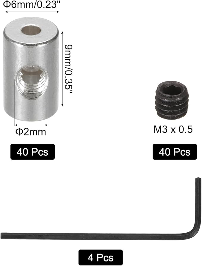 MECCANIXITY 40 Pcs Metal Locking Pin Backs, Locking Pin Keepers Clasp 9mm - Image 2