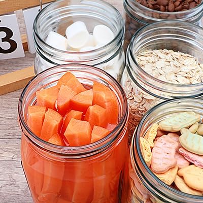 QAPPDA Wide Mouth Mason Jars 32 oz 12 Pack, Large Glass Jars Canning Jar - Image 7