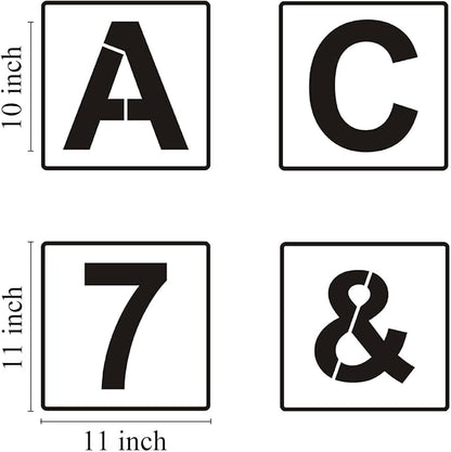Alphabet Letter and Number Stencils 11 Inch - Image 4