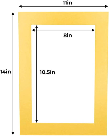 Poster Palooza 11x14 Gold Mat for 8.5x11 Photo - Image 3