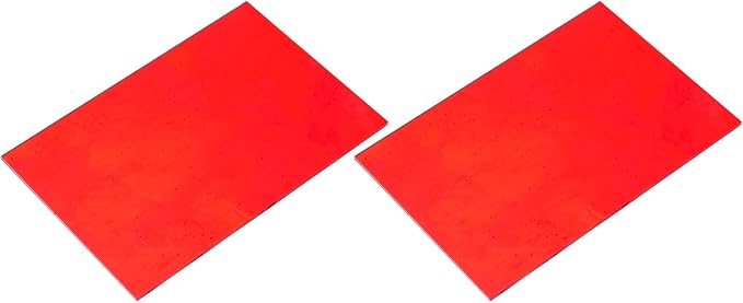 MECCANIXITY 2 Pcs Stained Glass Sheet Mosaic Tile 7.9 Inch x 5.9 Inch Red by MECCANIXITY